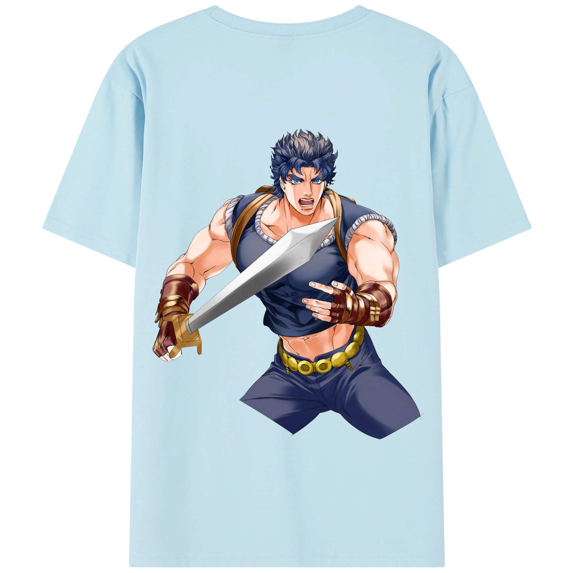 （画像用） ジョジョの奇妙な冒険 /ジョナサン?ジョースター JoJo's Bizarre Adventure Jonathan Joestar 綿100％半袖Tシャツ（背面プリント）